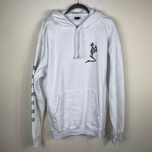 Moodswings “Losing My Religion” White Graphic Pullover Hoodie